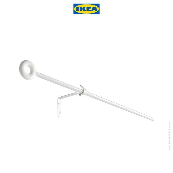 iwx9- Ikea Irja Set Rel Batang Gorden Putih 140Cm