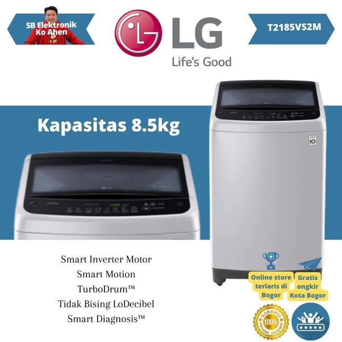 LG Mesin Cuci 8.5kg T2185VS2M Smart Inverter Smart Motion