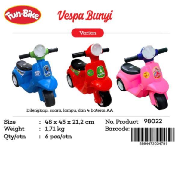 Mainan Anak Motor Vespa Mini Fun Bike murah (SK)