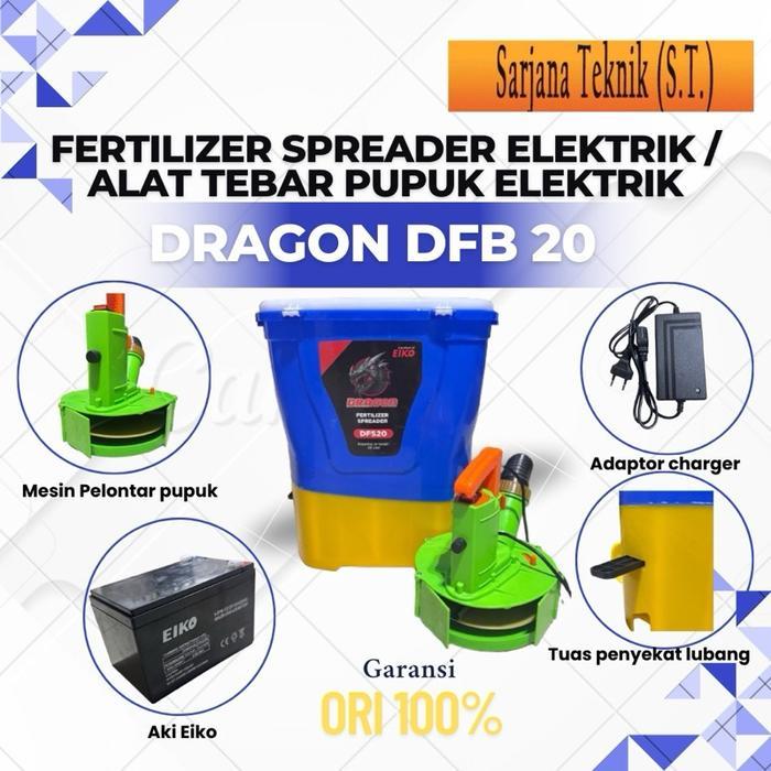 Fertilizer Spreader Elektrik Kapasitas 20 Liter / Alat Penabur Pupuk Padat Elektrik Benih