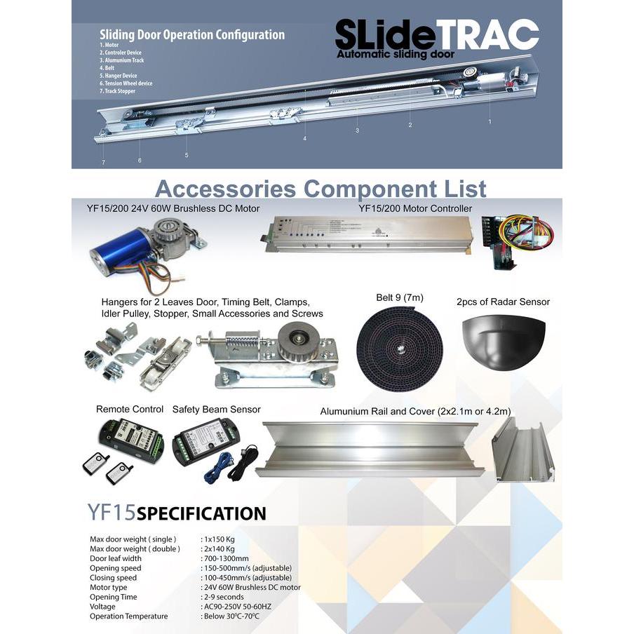 Automatic Sliding Glass Door / Pintu Kaca Otomatis Slidetrac