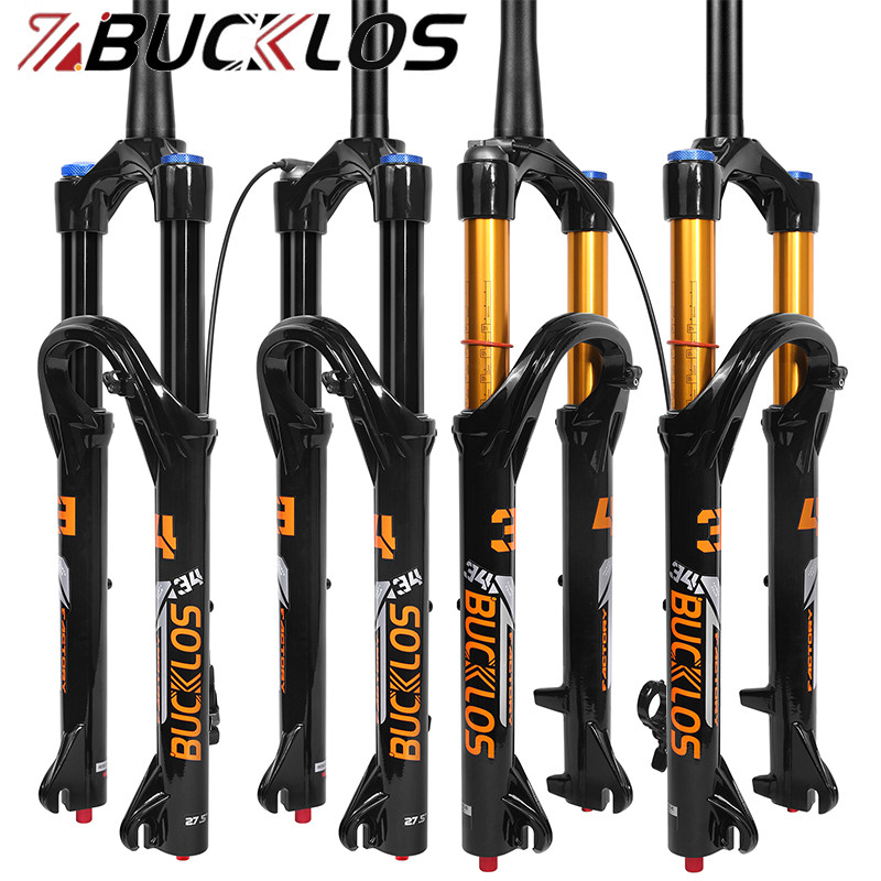 Bucklos 26/27.5/29Inch Mtb Air Fork Travel 140Mm 9*100Mm Mountain Bike Front Fork 34Mm Tube Bicycle