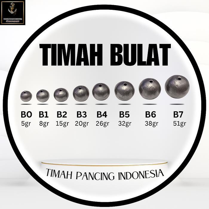 Timah Bulat / timah pancing / timah pemberat / toko timah pancing / timah dasaran / timah laut /