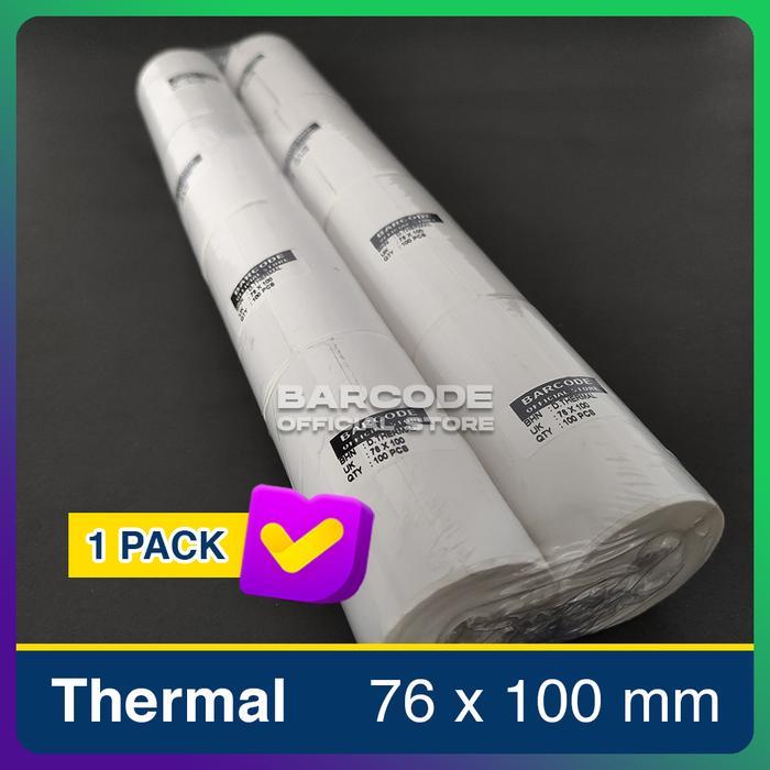 Sale 1 Slop Kertas Stiker Label Thermal Printer Bluetooth 80Mm 76 X 100 Mm