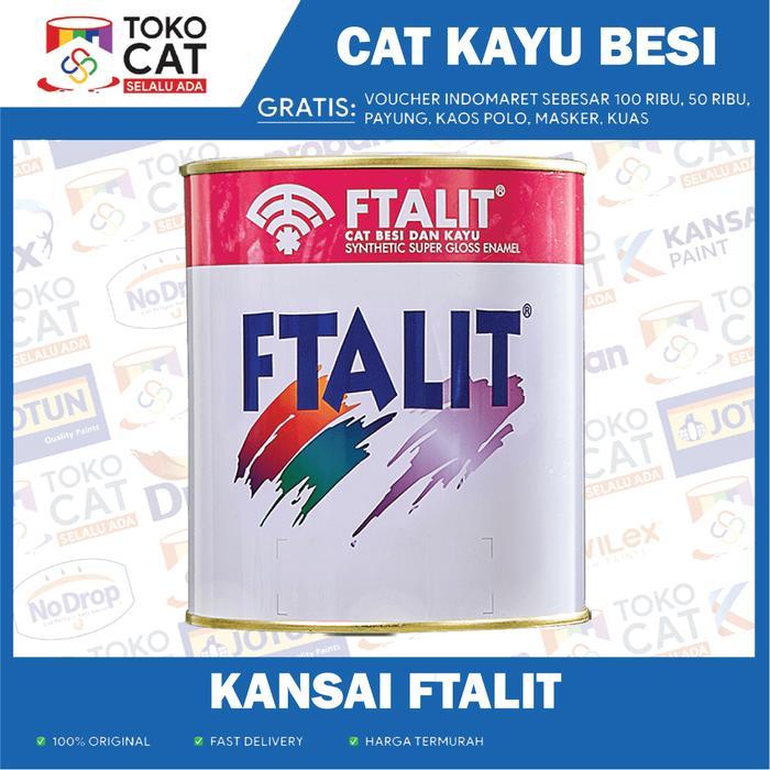 CAT MINYAK KAYU DAN BESI FTALIT 1 KG WARNA SILVER KODE 998 KEMASAN KALENG