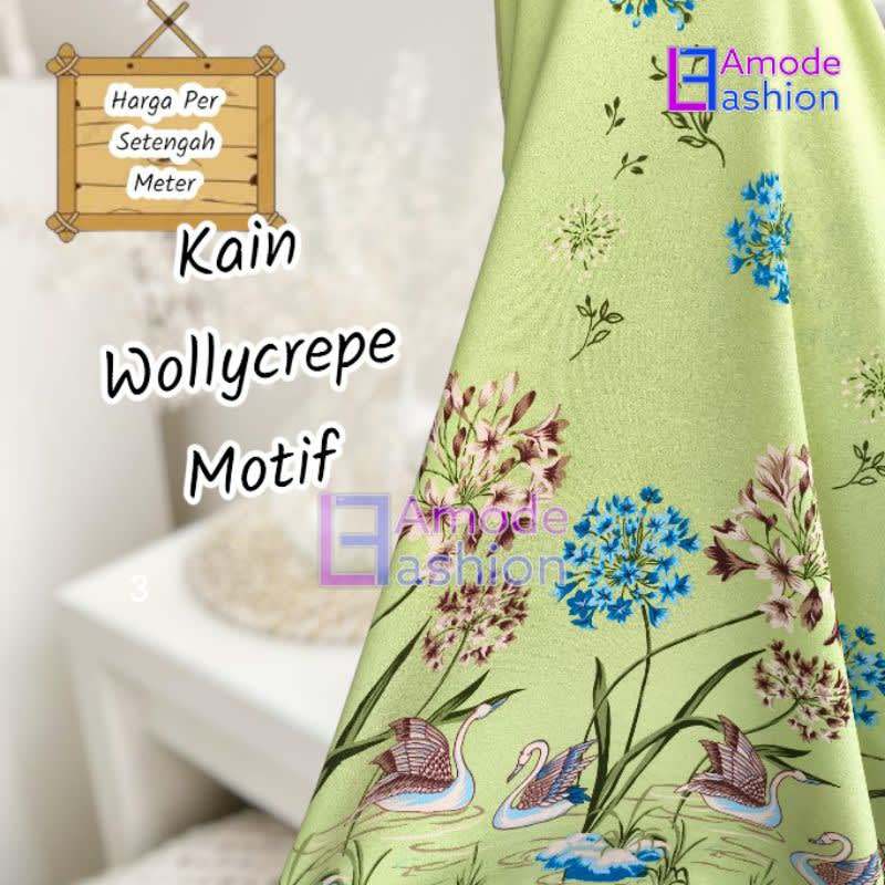 Kain Wollycrepe Motif