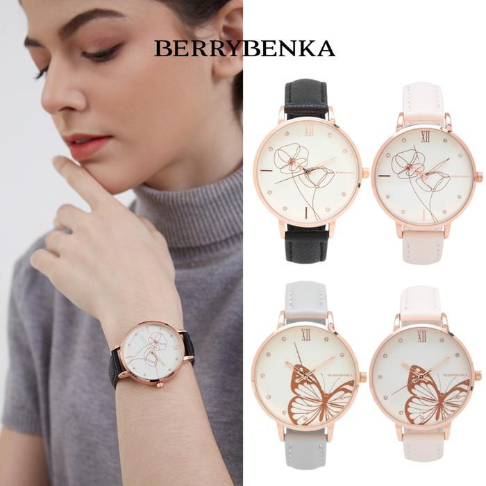 Berrybenka - Jam Tangan Kulit Wanita Sofia Jacquilyn Slim Strap