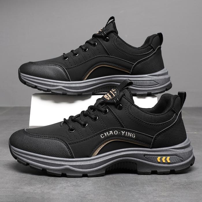 Eiger - Sepatu Hiking Hitam Pria Sepatu Cowok Outdoor Sneakers Lari Pria Casual Kekinian Sepatu