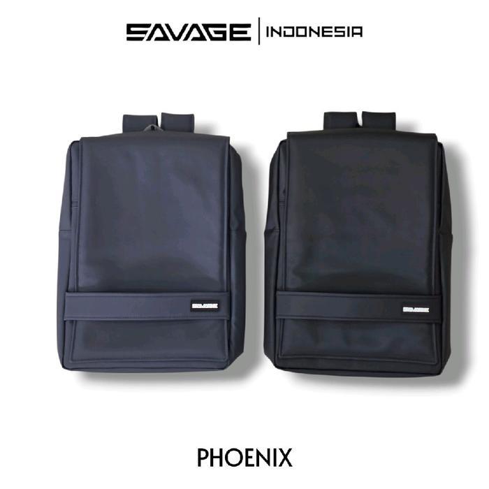 Terbaik Savage Phoenix Ransel Backpack Laptop Super Slim Pria Wanita Sekolah Kerja Kuliah Hitam
