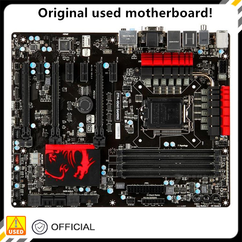 For Z77A-GD65 GAMING Motherboard LGA 1155 DDR3 For Intel Z77 P8Z77 Desktop Mainboard SATA II PCI-E X