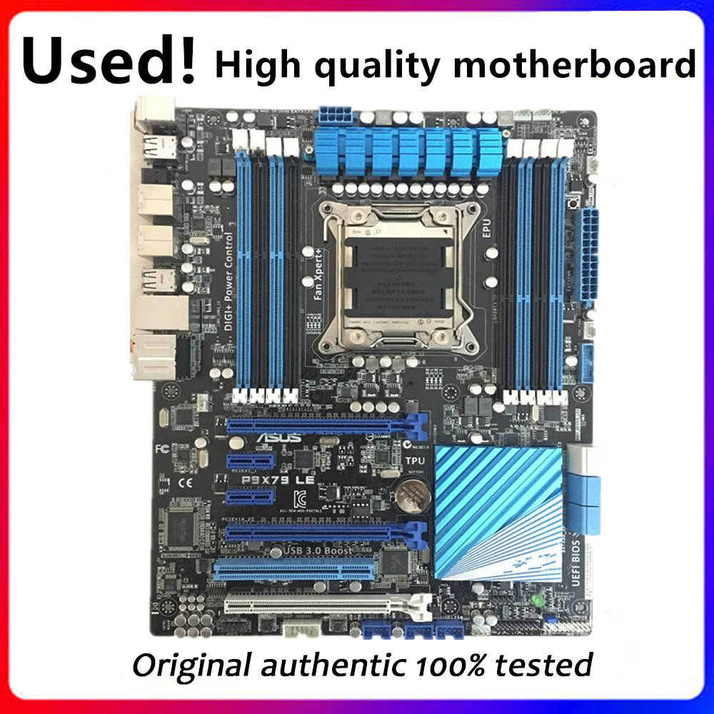 For P9X79 LE Original Used Desktop X79 X79M 2011 Socket LGA 2011 Core i7 LGA2011 DDR3 Motherboard