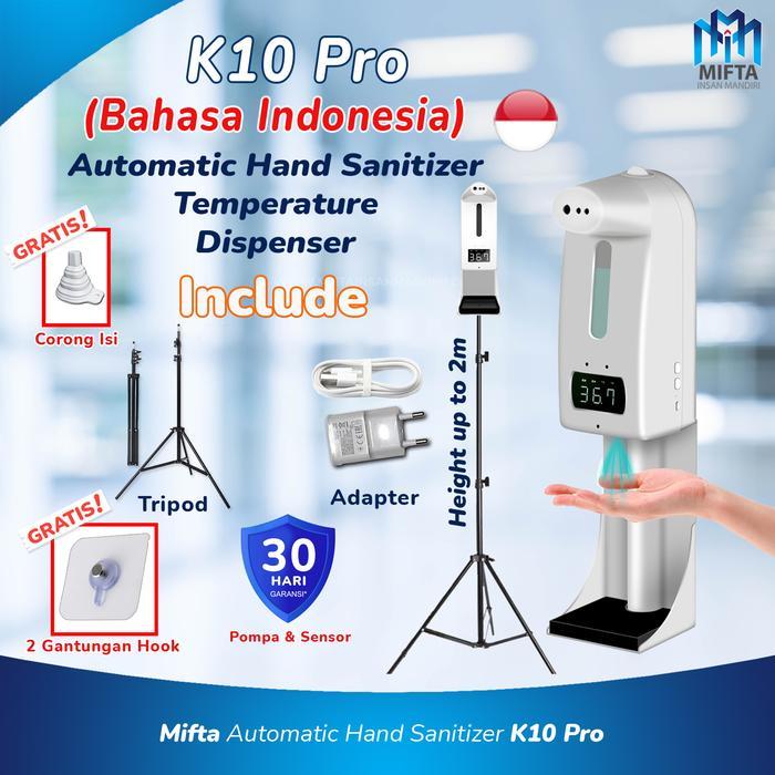 K10 Pro Infrared Thermometer 2 In 1 Hand Sanitizer Otomatis / K10 Pro