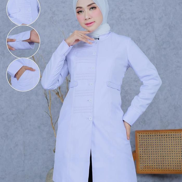 blazer wanita seragam kantor hitam putih seragam Pemda asn baju putih baju dinas putih baju pemda