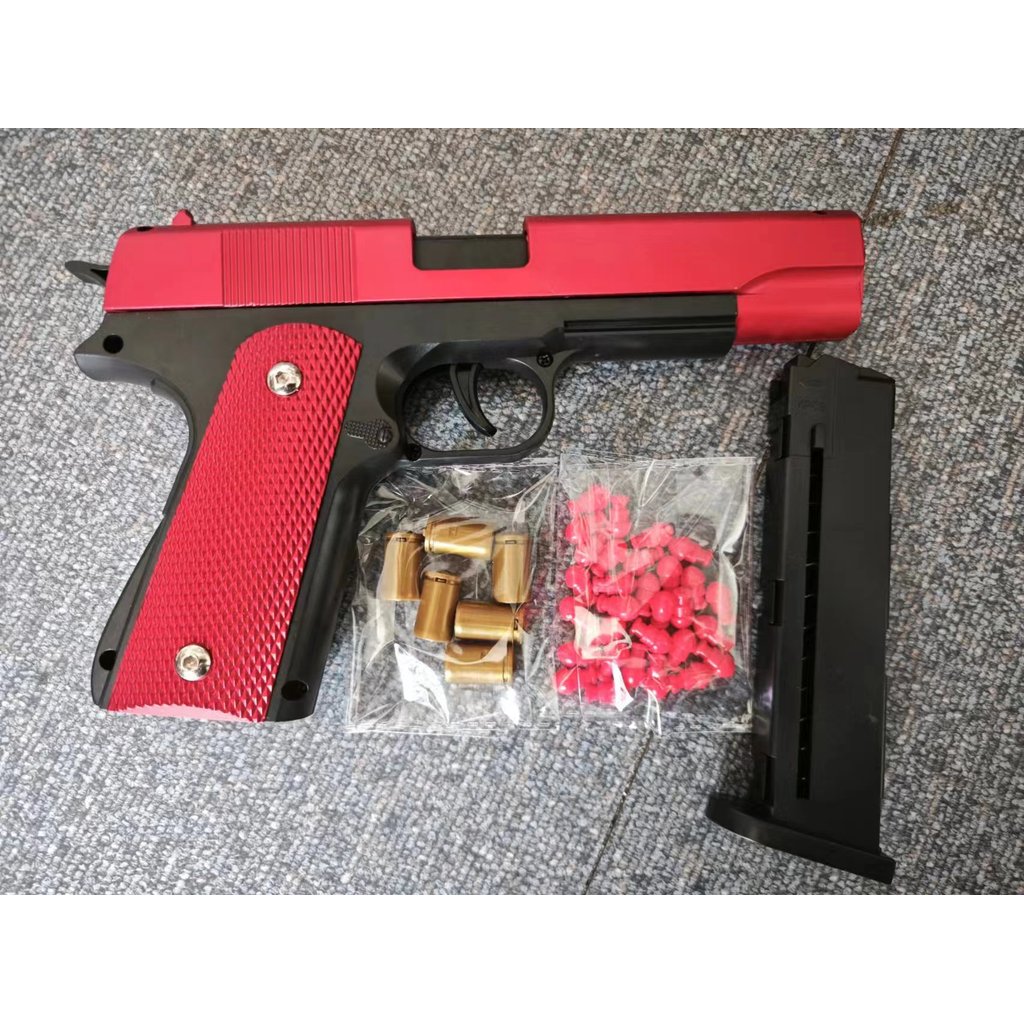 Black Automatic Colt 1911 Automatic Shell Soft Bullet Toy Gun Air Gun CS Shooting Weapon Boy Toy