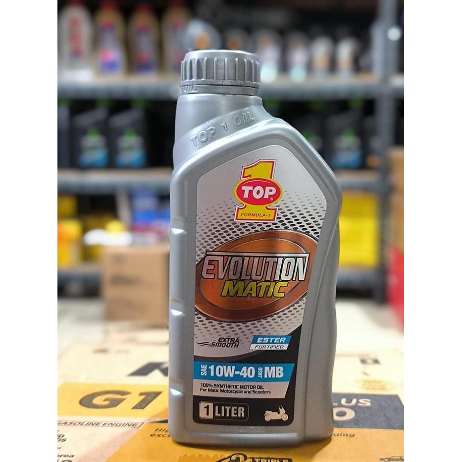 TOP 1 OLI MOTOR MATIC MATIK SCOOTER TOP 1 EVOLUTION Matic 10W-40 1LITER Mesin Enteng & Gesit Aditif