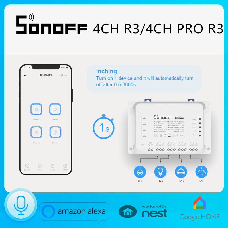 SONOFF 4CH PRO R3/4CH r3 4 Channel/ Gang Intelligent Wireless Switch