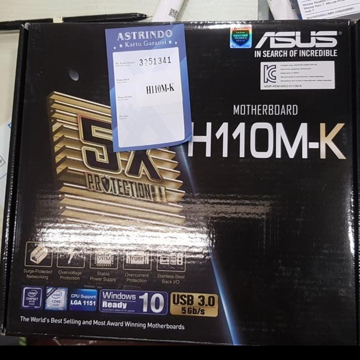 Mainboard Asus H110M-K - LGA1151 Gen6/7 - Asus H110MK - Asus H110 MK