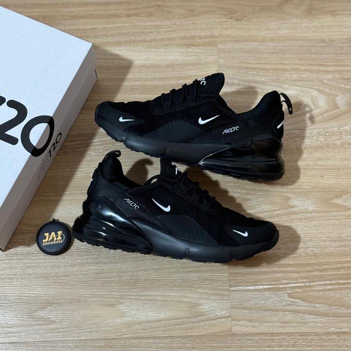 Sepatu Sneakers Slipon Nike Air Max 270 Black List White Pria Tbk