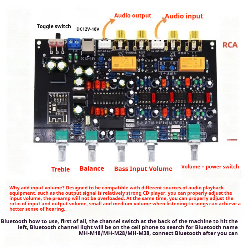 Hifi Ta8184P Tone Board Single-Ended Class A Preamp Board More Than Lm1036