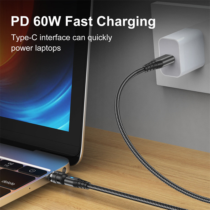 Lovebay 60W PD Magnetic Cable For iPhone 13 12   Macbook  Fast Charger Cable USB C To Type C Micro D