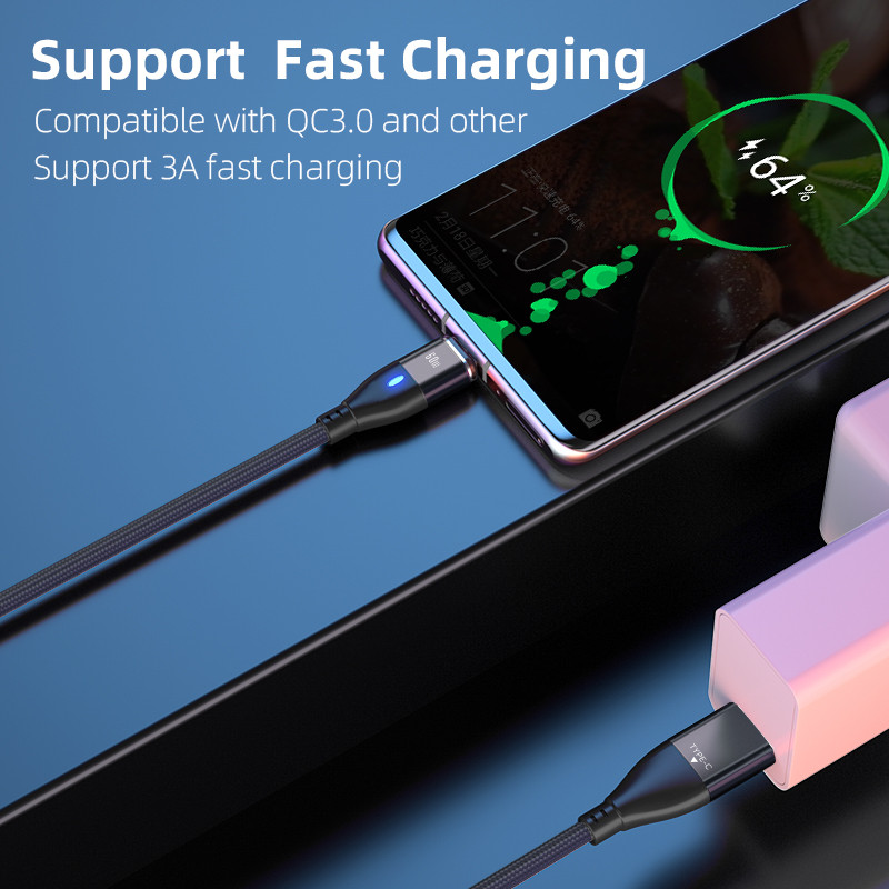 60W PD Fast Charger Cable USB C To Type C Micro Magnetic Data Cable For iPhone 13 14  Charging Wire 