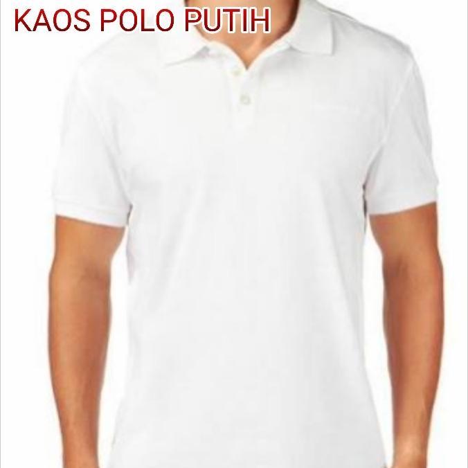 PROMO (GGV) KAOS POLO PUTIH - KAOS POLO KRAH - KAOS POLOS - POLO SHIRT DESAIN STYLISH BAHAN
