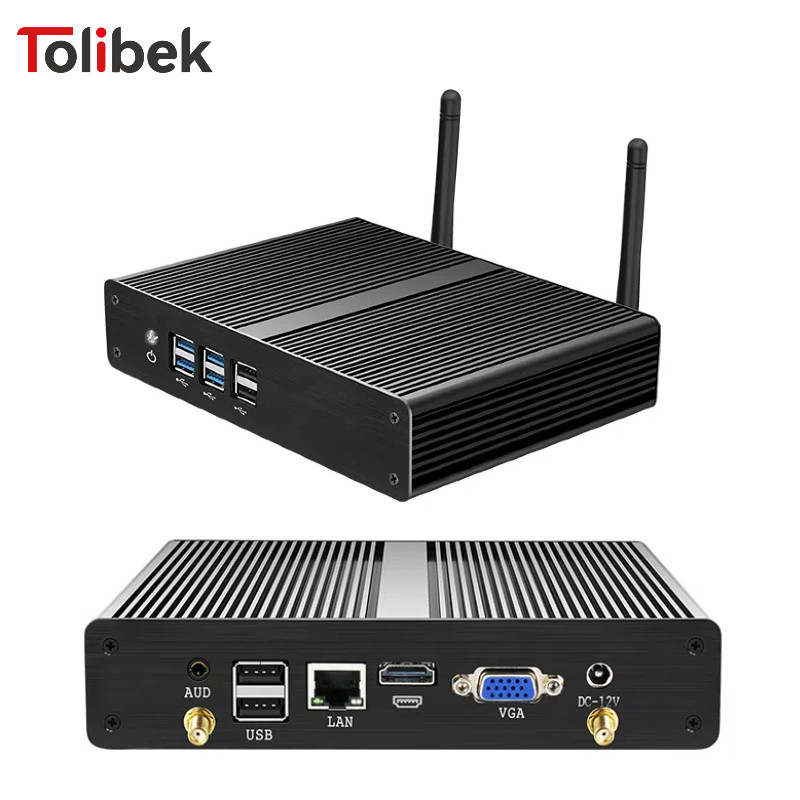 Fanless Mini Pc Intel Core I3 5005U I5 4200U I7-4500U Celeron 2955U Ddr3L Msata 2.5 Inch Sata