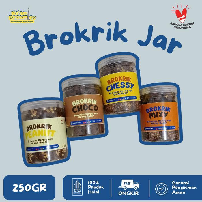 (ORIGINAL) HYA BROWNIES KERING JAR ISI 250GR BISA PILIH RASA CHOCO COKLAT KEJU CHOCOLATE FOOD