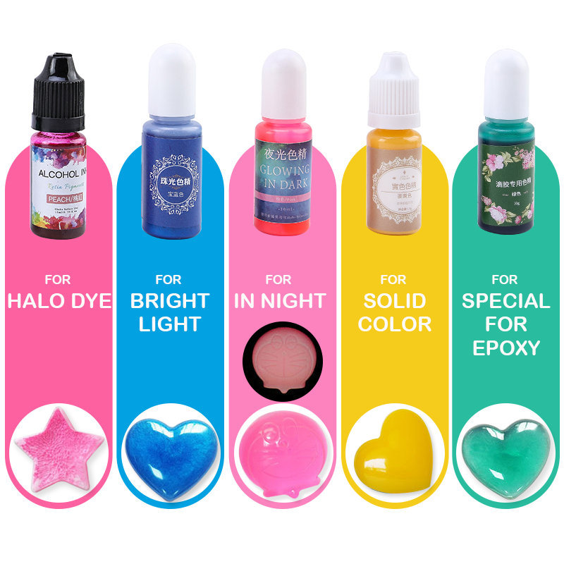 Epoxy Resin Pigment Kit Accessories Liquid Colorant Dye UV Resin Coloring Dye Art Ink For Resin Jewe