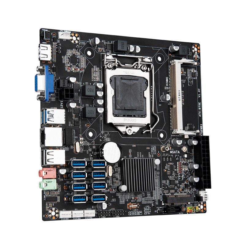 Mining Motherboard ATX-B75E LGA1155 with 8 USB3.0 Support DDR3 Memory Integrated VGA Low Power Consu