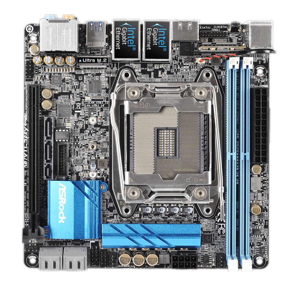 X99 Motherboard ASRock X99E-ITX/AC Motherboard LGA 2011-V3 2×DDR4 32GB SATA III PCI-E 3.0 M.2 USB3.1
