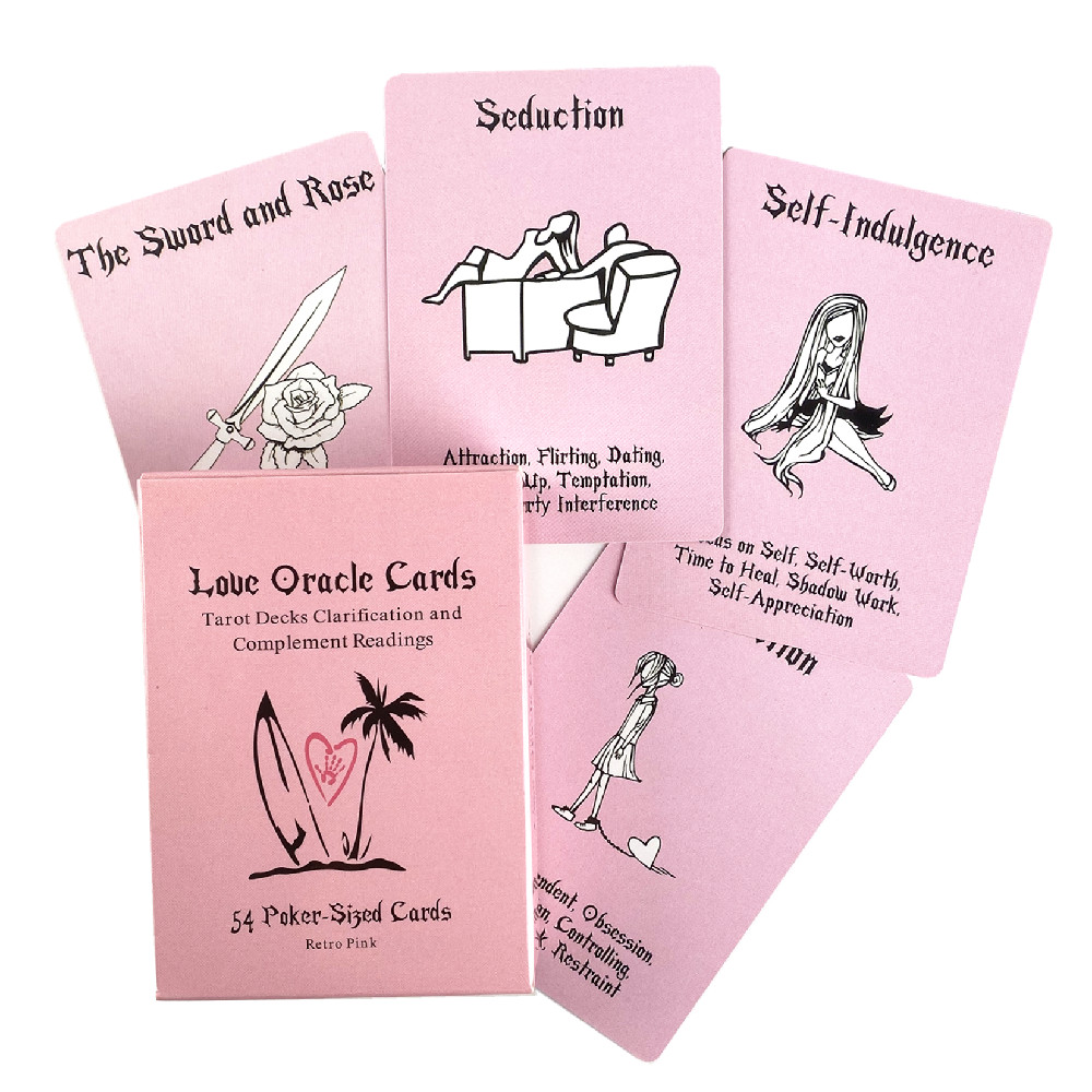 Island Time Love Oracle Cards Black Tarot Card Divination Board Game Party Deck