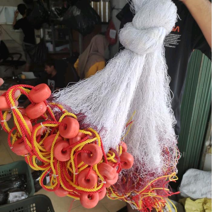 Jaring udang 3 lapis nilon siap pakai