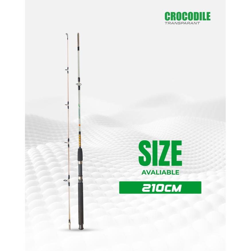 Joran Spinning Fiber Transparan CROCODILE (Sambung DRAT) 210cm