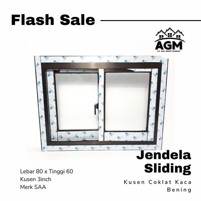 harga jendela aluminium sliding L80 X T60
