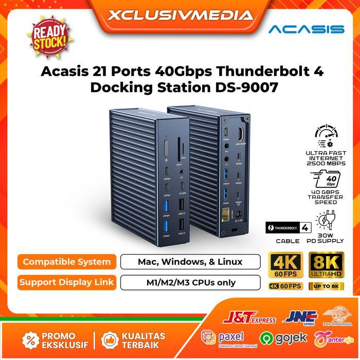 Acasis 21 Ports 40Gbps Thunderbolt 4 Docking Station for Mac with the M1, M2, M3, M4 Chip & Windows