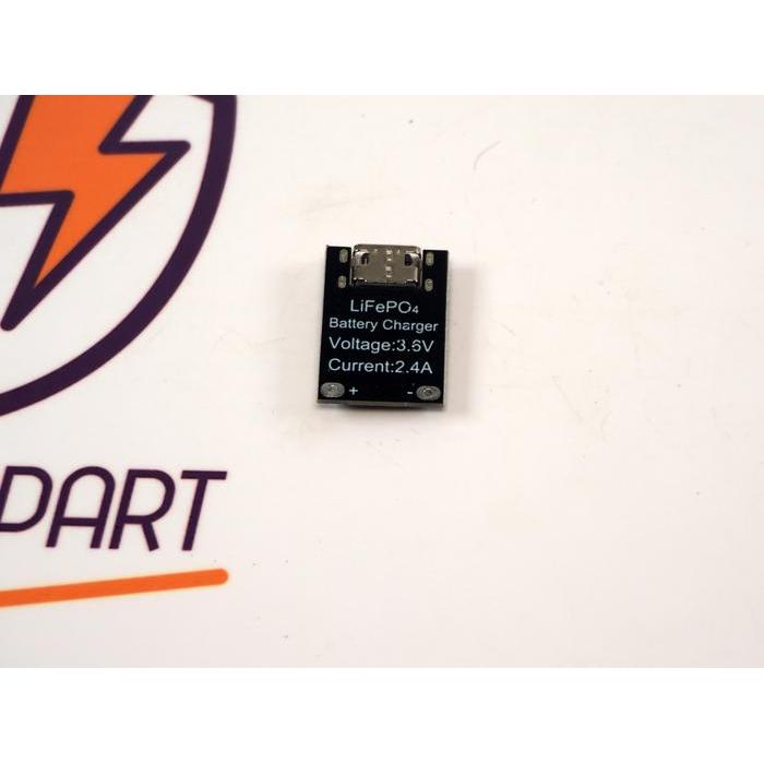 Modul Charging Type C Baterai LiFePO4 2.4A 3.2V charger 3.6V lithium iron phosphate