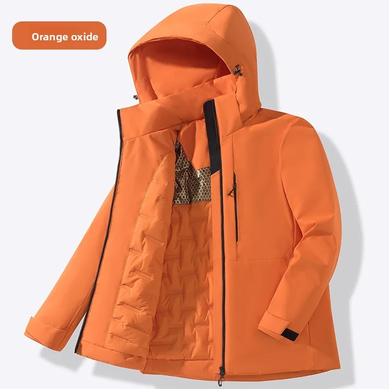 Thickened Men's Autumn Winter New Style Graphene Warm Cotton Jacket Integrated Workwear Windbreaker