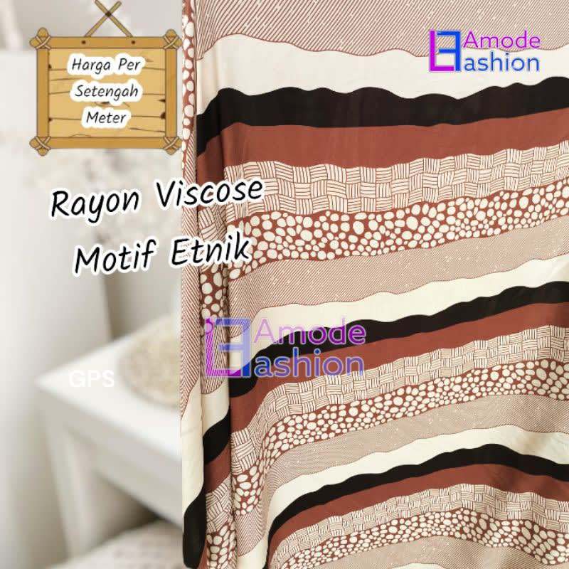 Kain Rayon Viscose Motif Etnik