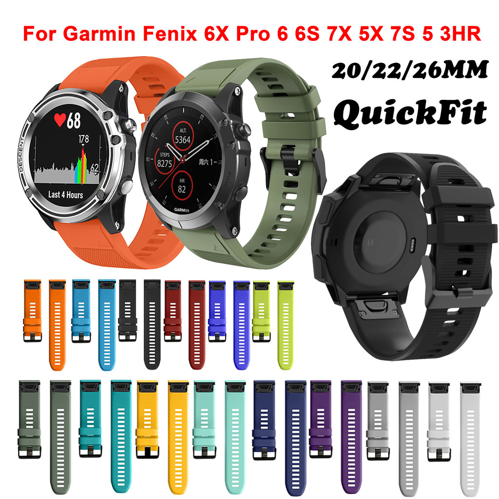 20 22 26Mm Smart Watch Band For Garmin Fenix 5 5X 5S Silicone Watch Strap For Fenix 6X Pro 6 6S 7X 7