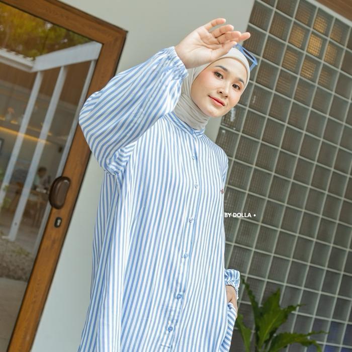 JaMinkwalitasnya- By Dolla - Malika Oneset Motif Celana Kulot - Baju Oneset Wanita Muslim - Rayon