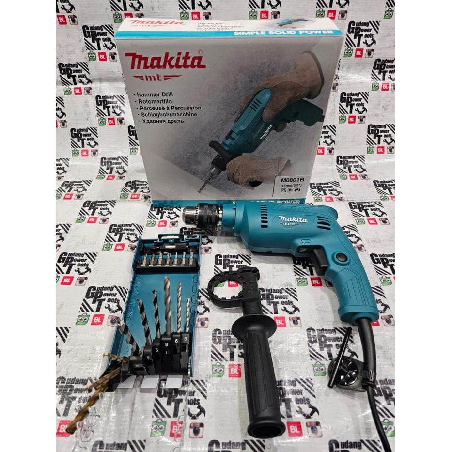 Mesin Bor Besi Beton Tembok Tangan Makita 13mm M0801B