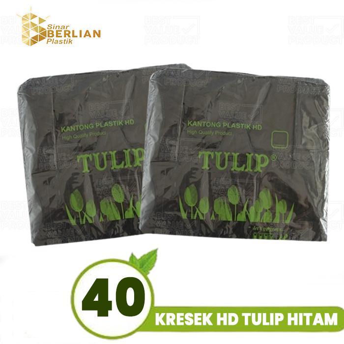 rsob- Kantong Kresek Hd Tulip 40 Hitam - 500 Gram