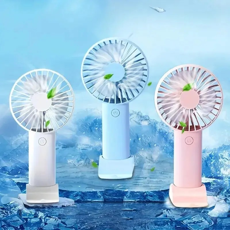 Mini USB Charging Handheld Fan Desktop Small Fan With Mobile Phone Holder Portable And Simple