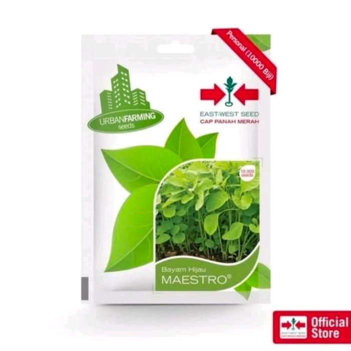 ,,,,,,,] Benih Bayam Hijau Maestro PT East West Cap Panah Merah 10000 Seed