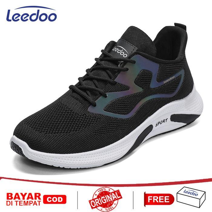 Eiger - Sepatu Sneakers Hitam Pria Casual Sepatu Jogging Sneakers Kekinian Sepatu Kerja Kuliah