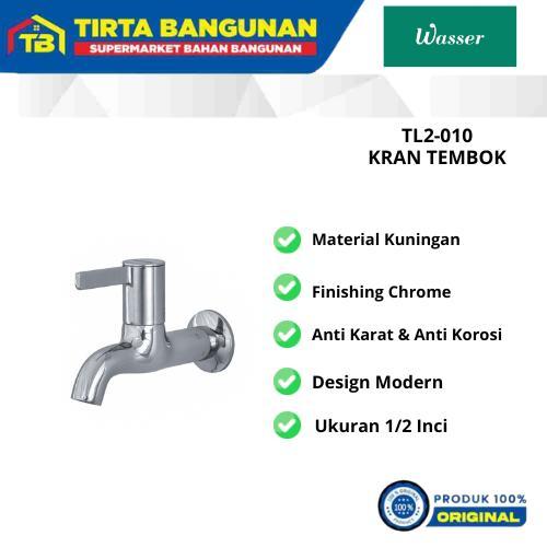 Wasser Tl2-010 Kran Tembok / Keran Dinding 1/2 Inci