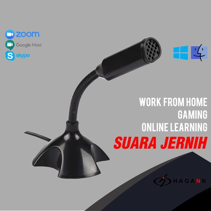 Promo MIC-U03 USB Microphone Stand PC Laptop Mikrofon Kabel Condenser Kecil