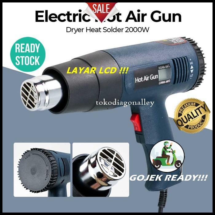 Paling Murah Blower Pemanas Kaca Film Sticker Solder Uap Pemanas Mika Lampu Terlariss 