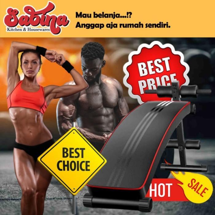 Kursi Fitness SitUp Angkat Beban Alat Gym Bench Lipat Abdominal Muscle